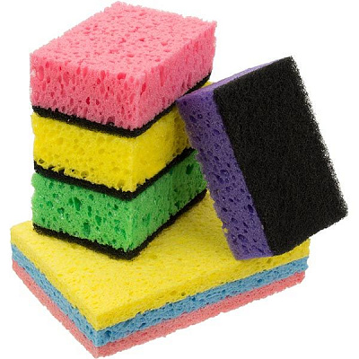 Губки кухонные Гривна Петровна целлюлозные 3 шт + крупнопористого 4 шт