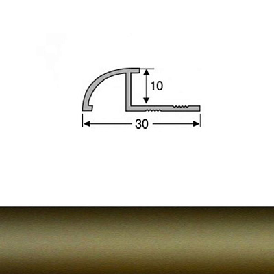 Порожек алюминиевый ОАП анодированный TIS 2700 мм бронза