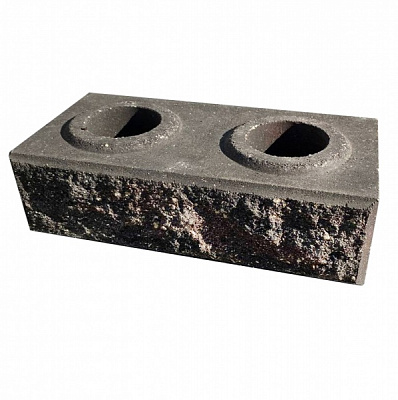 Цегла гіперпресована колота коричнево-чорна