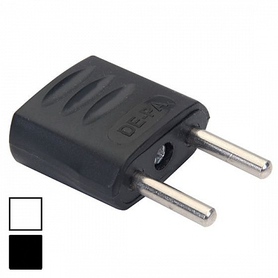 Перехідник американський стандарт De-Pa без заземлення чорний 11115