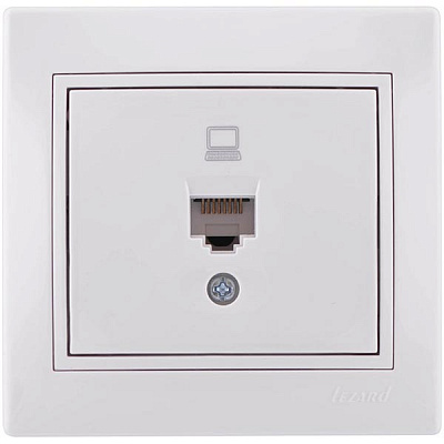 Розетка компьютерная Lezard Mira 701-0202-139 белый