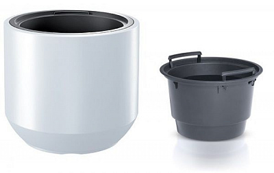 Горшок для цветов Prosperplast HEOS 390х350 мм круглый белый 