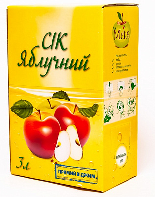 Сок Нова Мрія яблучный 3 л 