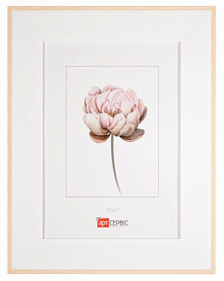 Рамка для фото Арт-Сервіс ЭА-01770 15x21 см білий із бежевим