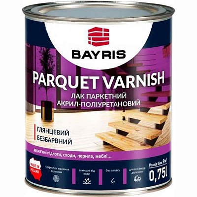 Лак паркетний Parquet Varnish Bayris глянець прозорий 0,75 л