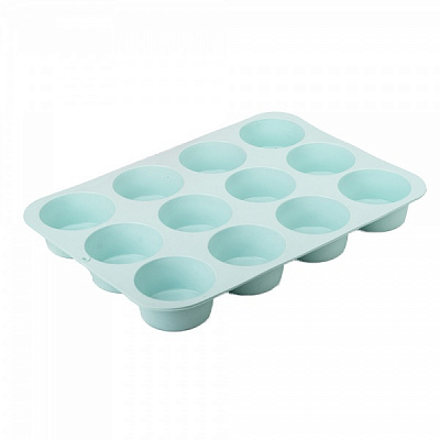 Форма силиконовая для выпечки кексов 12 ячеек 20,5х29х3см MYS