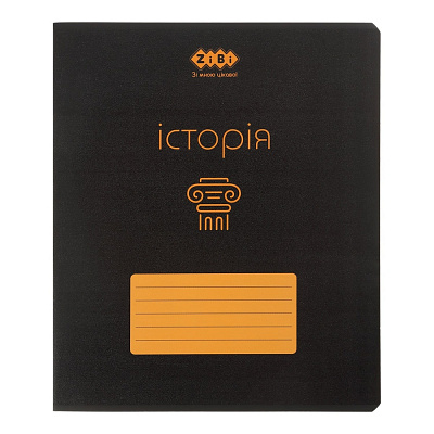 Тетрадь предметная BLACK 48 лист. клетка история KIDS LINE ZiBi