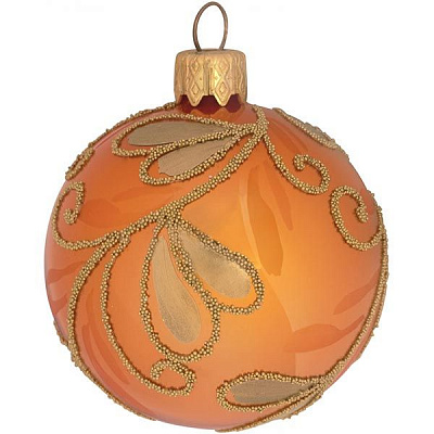 Кулька новорічна 2580-1 помаранчева 60 мм