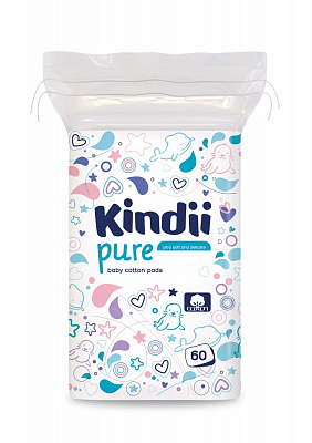 Ватні диски Kindii Pure 60 шт. (м'яка)