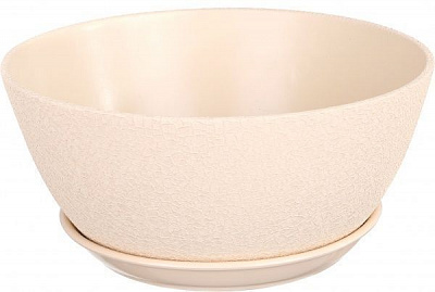 Горшок Ориана-Запорожкерамика Бонсайница Новая шелк круглый 5,5л бежевый (016-1-013) 