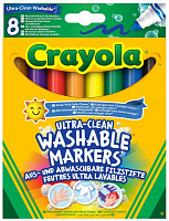 Набор фломастеров широкая линия (ultra-clean washable) 8 шт. Crayola