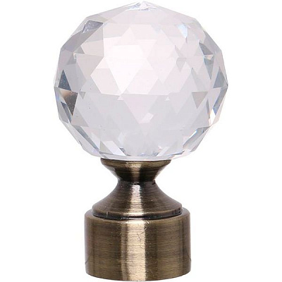 Наконечник Cardinal Кристалл-шар наборной d19 мм антик 