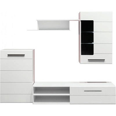 Стенка Лена Gerbor белый матовый 