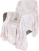 Плед Flannel Roses 200x220 см білий із рожевим La Nuit 