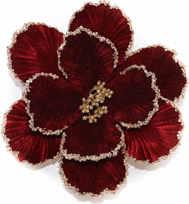 Квітка декоративна магнолія королівська 26 см 2 кольори в асортименті бургунді / міднайт