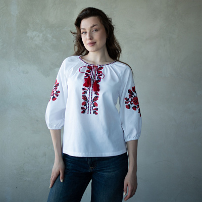 Вышиванка Эдельвика белый р. XL 115-25/09