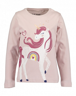 Реглан для дівчинки Blue Seven Єдиноріг р.104 трояндовий 750728 X*