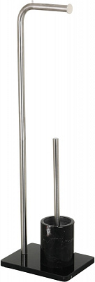 Стойка для туалета Sensio Marble с ершиком 22х17х70 см черный