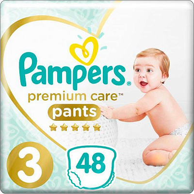 Подгузники-трусики Pampers Premium Care Pants Midi 3 6-11 кг 48 шт.