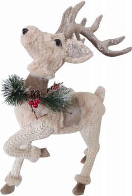 Декорация новогодняя Олень стоячий 28х43 см EPI-E29408 
