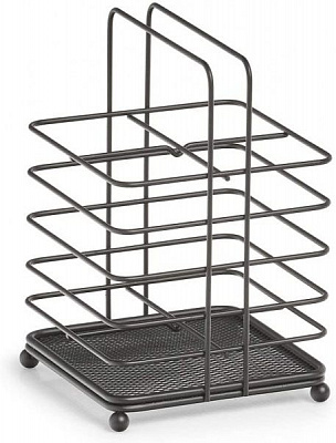 Тримач для кухонного приладдя 11,5x11,5x17,6 см чорний метал Zeller