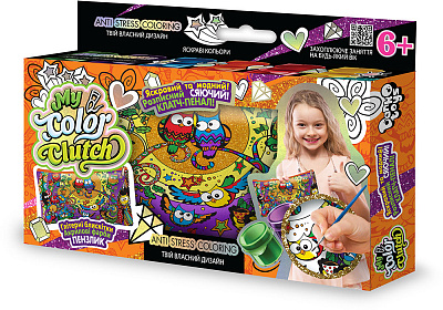Набір для творчості Danko Toys My color clutch пенал-розмальовка укр №6 Сови на гілці CCL-01-06U