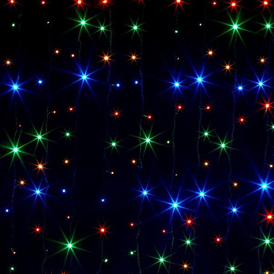 Электрогирлянда-штора 162 лампочки 2 м разноцветная