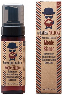 Мусс для бритья Barba Italiana Monte Bianco 150 мл