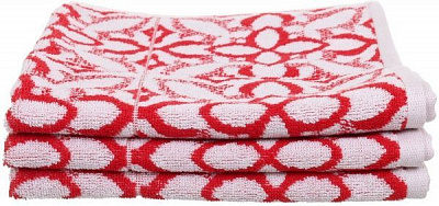 Рушник кухонний Thali 50x50 см Lasa червоний із білим