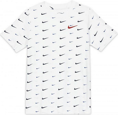 Футболка Nike B NSW TEE SWOOSH AOP DC7530-100 XS білий