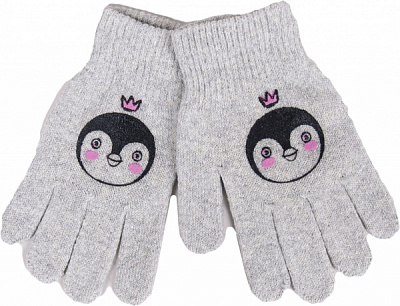 Рукавички YO! RED-0119G-AA5A р.16 сірий
