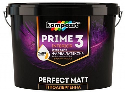Фарба інтер'єрна латексна Kompozit PRIME 3 база С мат база під тонування 0,9л