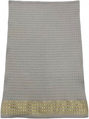 Рушник вафельний Бірюзовий з бордюром 40x60 см бірюзовий