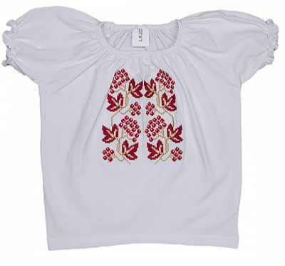 Вышиванка для девочек Luna Kids Калина р.98 белый 