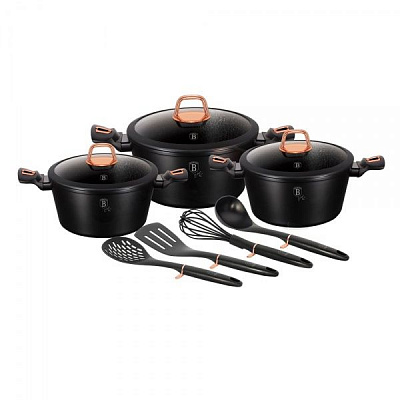 Набір посуду BLACK ROSE Collection 10 предметів BH 6154 Berlinger