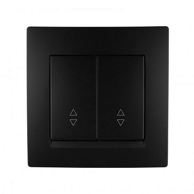 Выключатель проходной двухклавишный UP! (Underprice) One Plus без подсветки 10 А 250В антрацит 706-4242-106