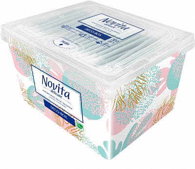 Ватні палички Novita Delicate 300 шт. (коробка)