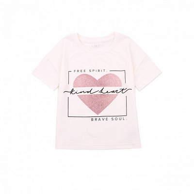 Футболка для девочек Фламинго 787-424 р.92 молочный 