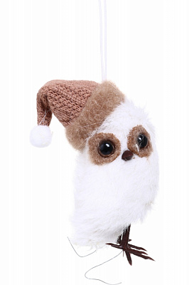 Декорація-підвіска сова в шапці 10 см в асортименті 21A-2526