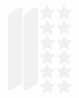 Светоотражающая наклейка LOOM Контурные и звезды LM-10079-white для твердых поверхностей