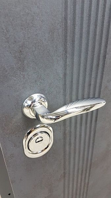 Двері вхідні Булат Престиж 172 бетон антрацит 2050x850мм ліві