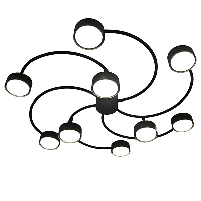 Люстра потолочная Victoria Lighting 9x12 Вт GX53 черный World/PL9 black