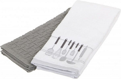 Набор полотенец кухонных Kitchen 2 шт. 40x60 см La Nuit белый 