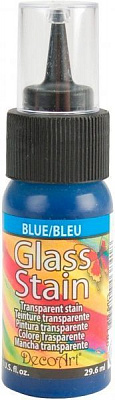 Фарба для вітражу на водній основі Glass Stain блакитний 29 мл DecoArt
