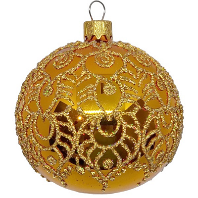 Шар новогодний 9513-2 100 мм золотой