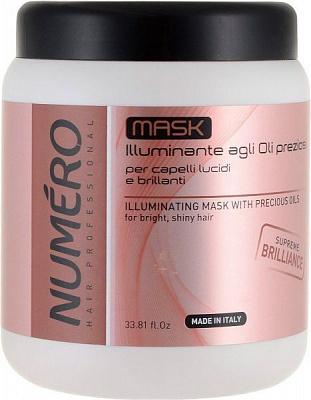 Маска Numero для придания блеска волосам с ценными маслами 1000 мл