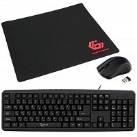 Комплект клавиатура и мышь Gembird с ковриком KMPS-103101S 