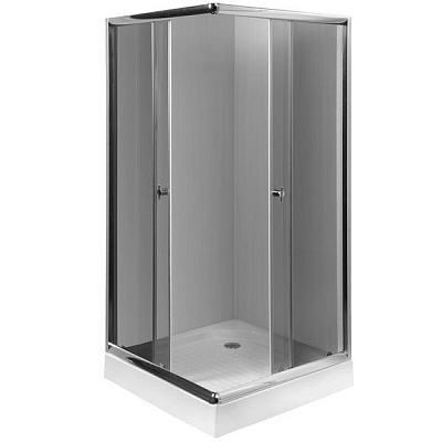 Душевая кабина UP! (Underprice) R-501 900x900x1940 профиль хром, стекло графит