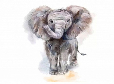 Набір для творчості зі стразами на підрамнику Слоненя 30x30 см (У) GoToArt