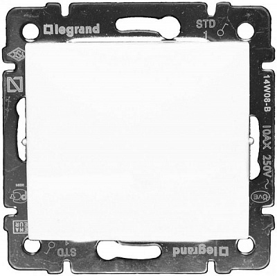 Перемикач прохідний одноклавішний Legrand Valena без підсвітки 10 А 230В IP20 білий 774406